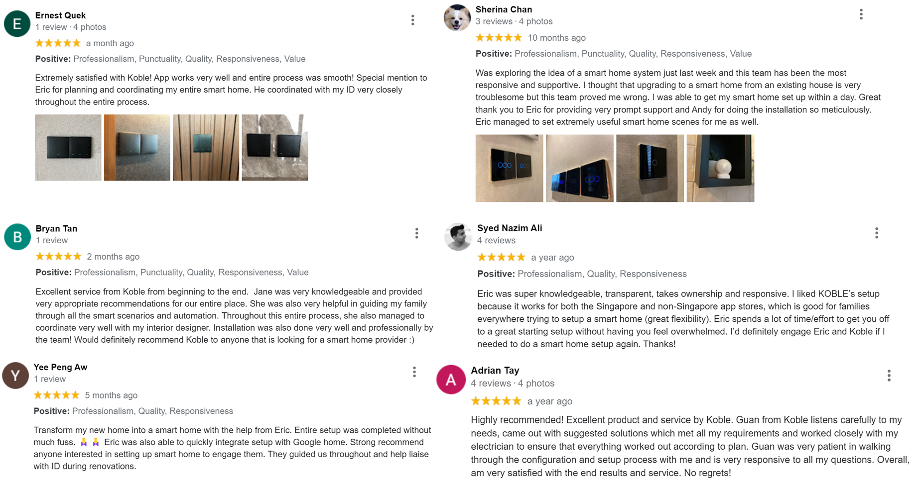 Koble reviews about our products and services 